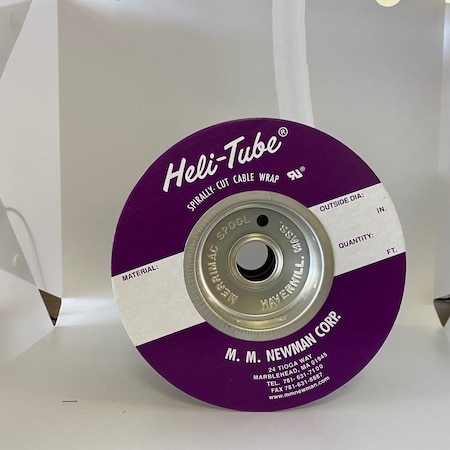 Heli-Tube Forward Cut Cable Sleeve, 0.84 in Inside Dia., 1 in to 7 in Max Bundle Dia., 100 ft, LDPE, Natural HT 1 C-100